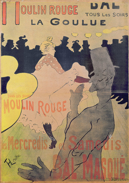 Detail of Poster advertising 'La Goulue' at the Moulin Rouge, 1891 by Henri de Toulouse-Lautrec