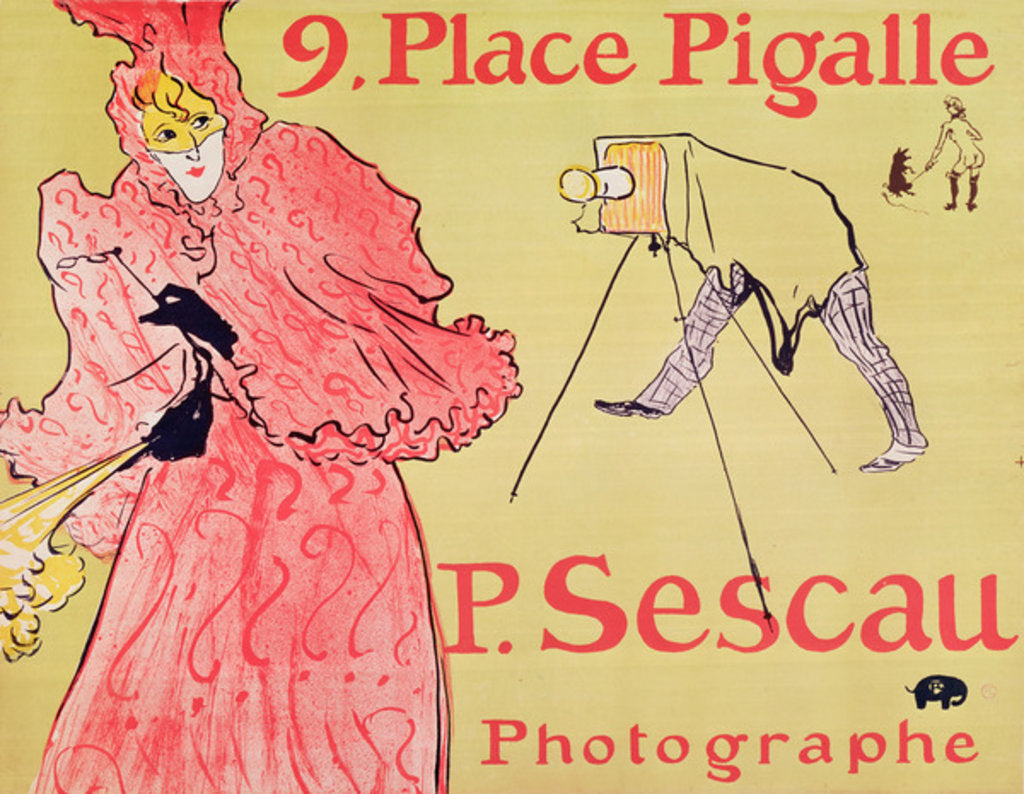Detail of P. Sescau Photographe, 1894 by Henri de Toulouse-Lautrec
