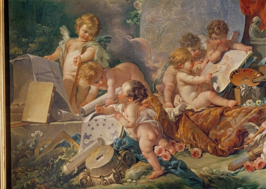 Detail of The Meeting of the Arts or The Geniuses of the Arts, 1761 by Francois Boucher