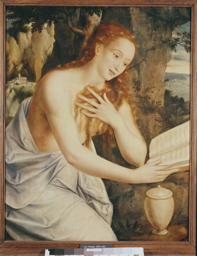 Detail of Mary Magdalene en Prayer by Jan Massys or Metsys