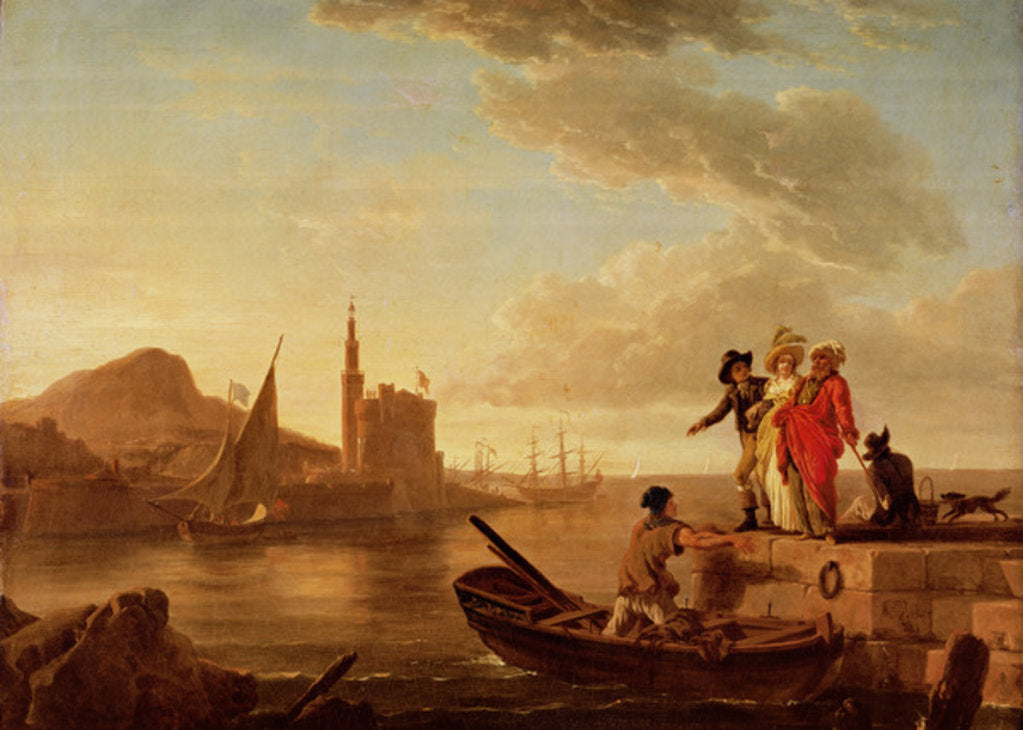 Detail of View of a Port by Claude Joseph Vernet