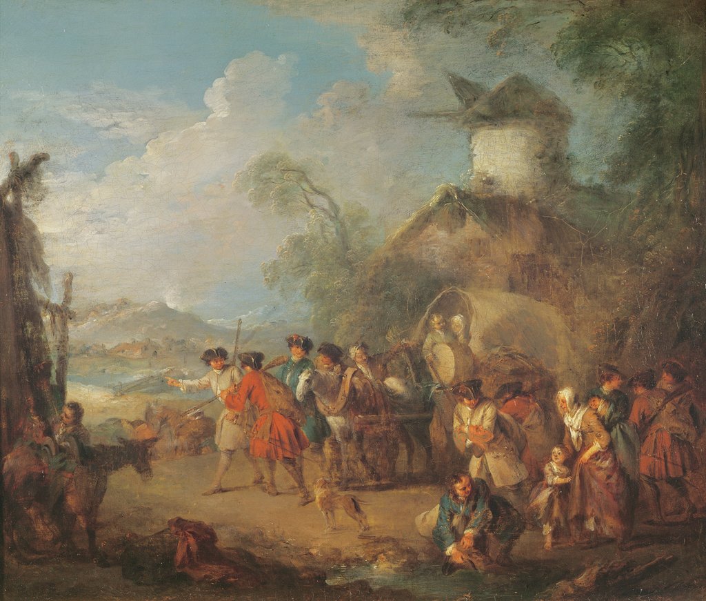 Detail of Marching Troops by Jean-Baptiste Joseph Pater