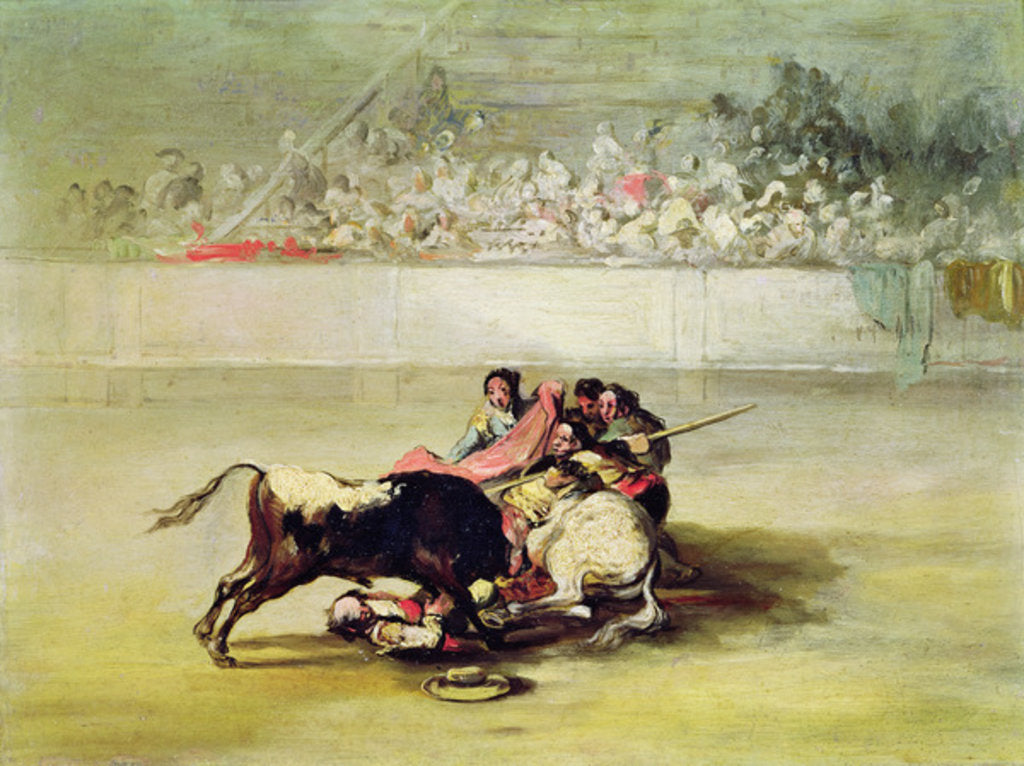 Detail of The Fall of a Picador from his Horse under a Bull by Francisco Jose de Goya y Lucientes