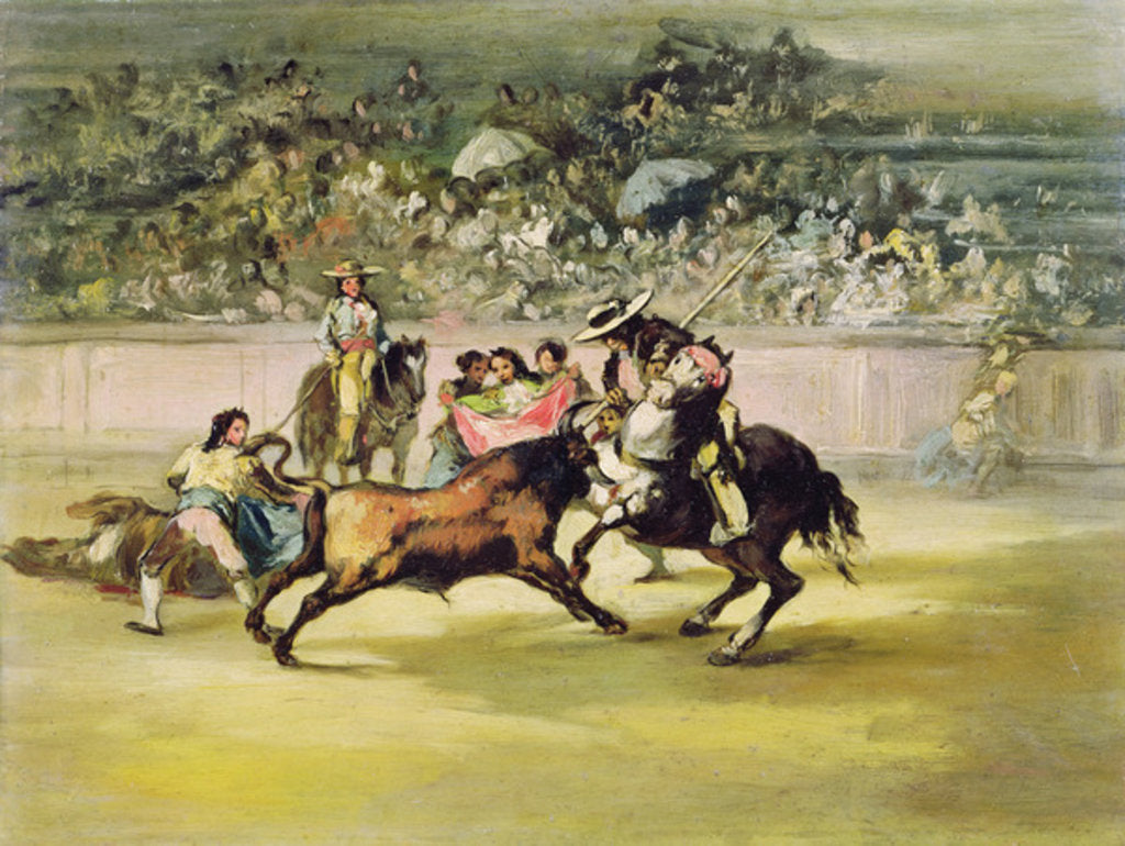 Detail of The Courageous Randon fighting a Bull by Francisco Jose de Goya y Lucientes
