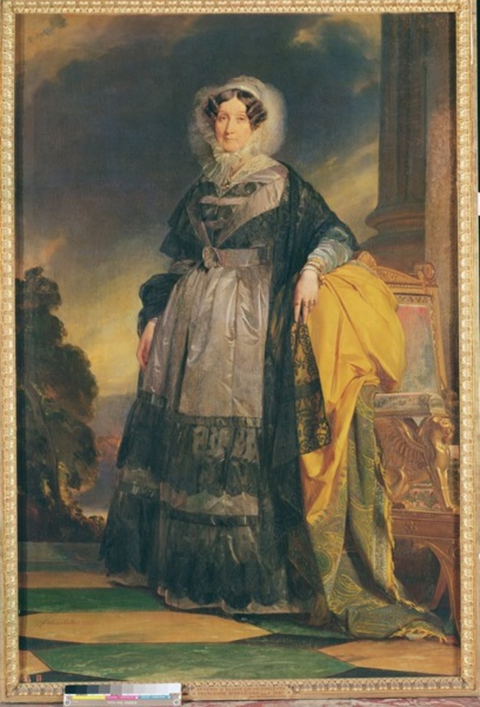 Detail of Portrait of Adelaide of Orléans, Mademoiselle de Chartres, known as Madame Adelaide, 1842 by Franz Xaver Winterhalter