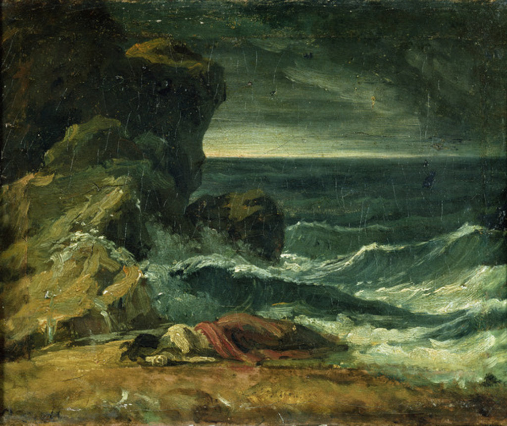 Detail of The Storm or The Wreck by Theodore Gericault