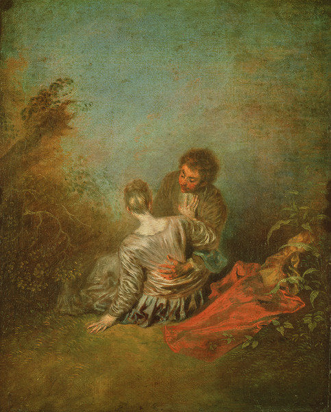 Detail of The Faux Pas, c.1717 by Jean Antoine Watteau