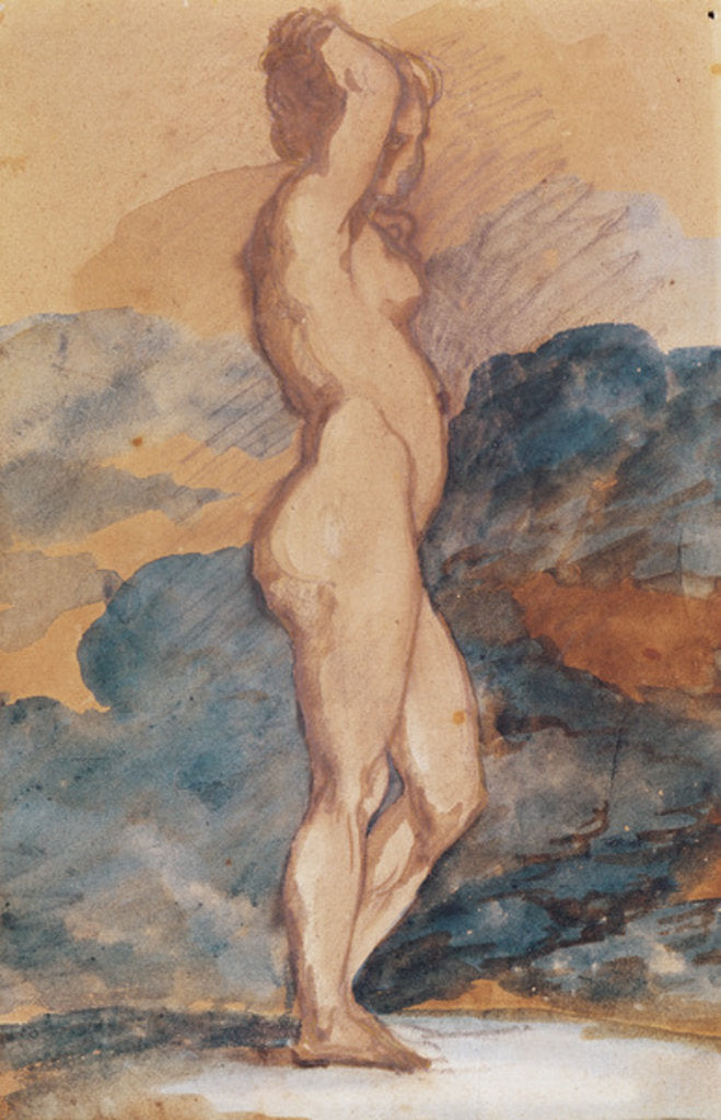 Detail of Study of a Nude Woman by Theodore Gericault
