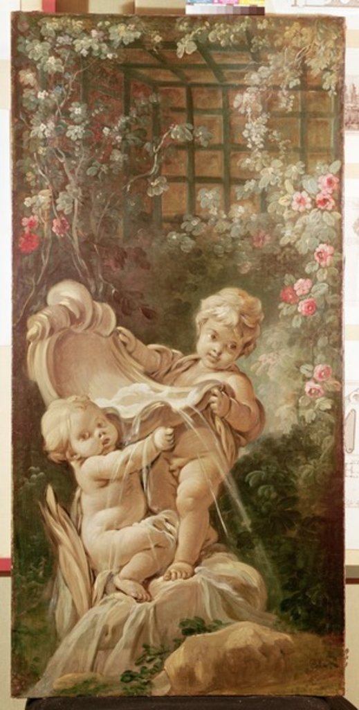 Detail of Two Lovers near a Fountain, c.1750-65 by Francois Boucher