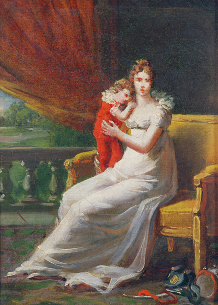 Detail of Marie-Louise holding in her arms the King of Rome by Francois Pascal Simon Baron Gerard