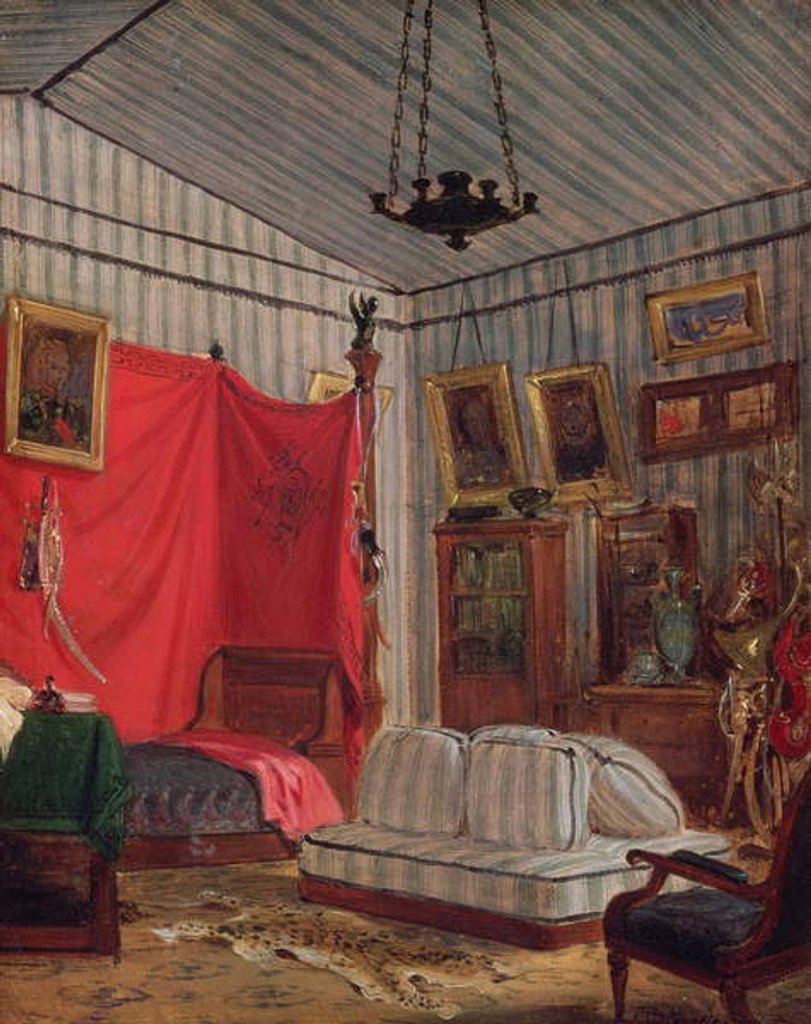 Detail of The apartment of Count de Mornay, rue de Verneuil, Paris, 1833 by Ferdinand Victor Eugene Delacroix