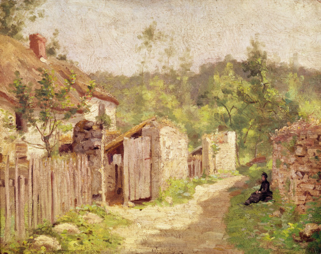 Detail of Daumier's House at Valmondois by Camille Pissarro