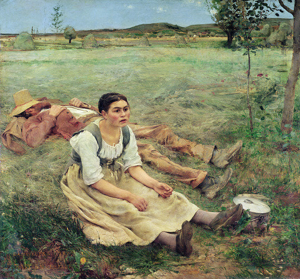 Detail of The Haymakers, 1877 by Jules Bastien-Lepage