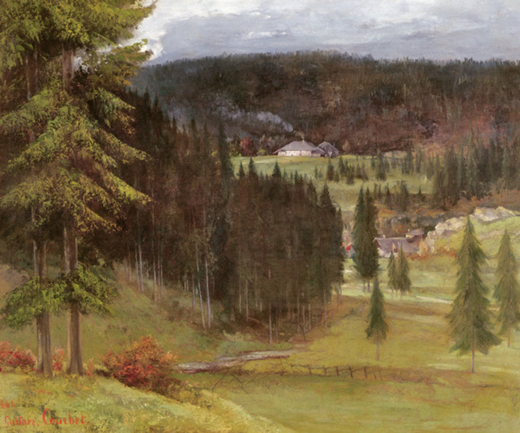 Detail of La Ferme des Pussets, 1864 by Gustave Courbet