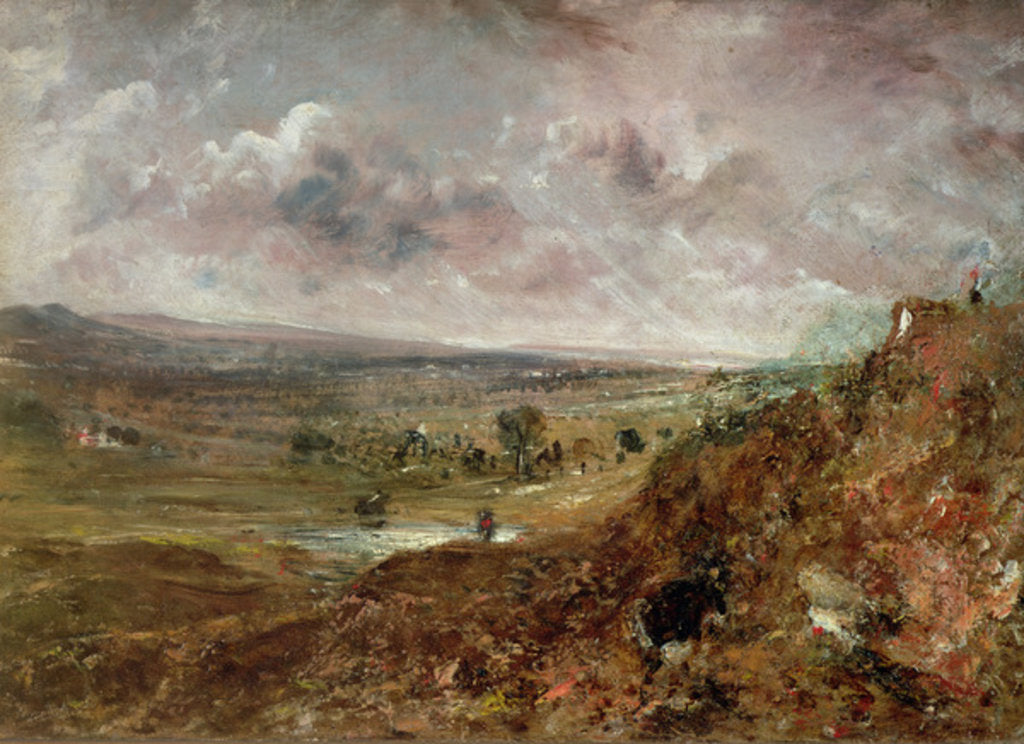 Detail of View of Hampstead Heath by John Constable