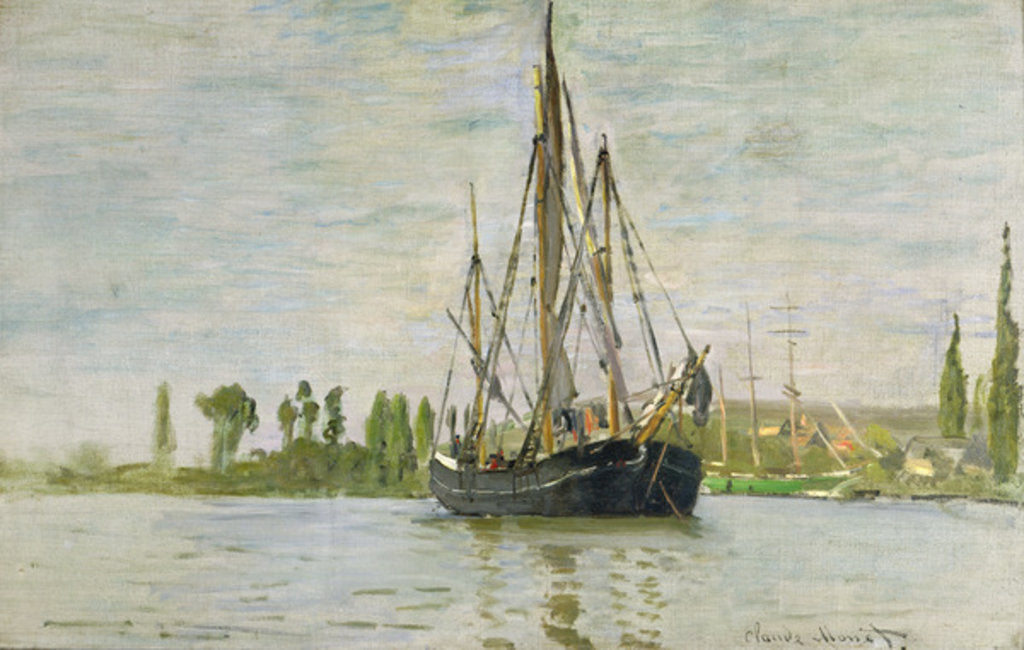 Detail of The Chasse-Marée at Anchor, c.1871-72 by Claude Monet