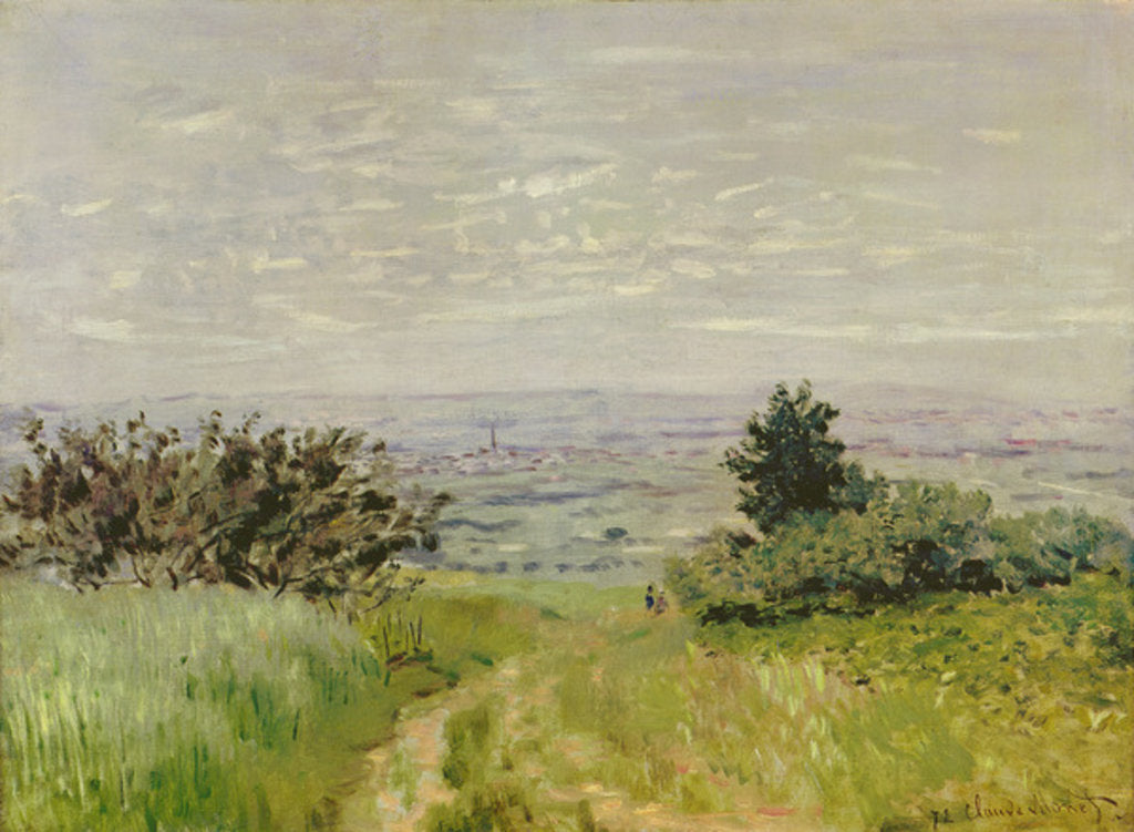 Detail of Landscape, Full View of Argenteuil, 1872 by Claude Monet