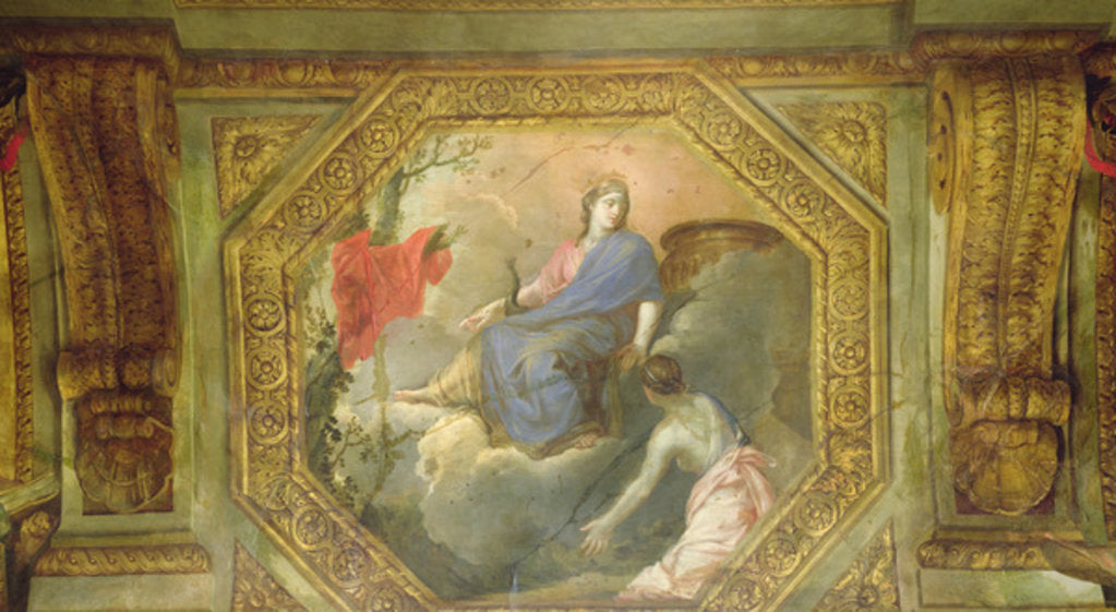 Detail of Ceiling of the Hôtel de La Rivière, 1653 by Charles Le Brun
