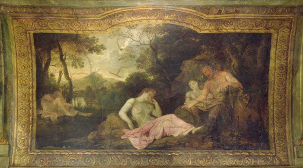 Detail of Ceiling of the Hôtel La Rivière, 1653 by Charles Le Brun