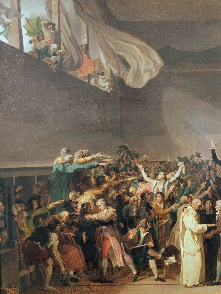 Detail of The Tennis Court Oath, 20th June 1789, detail, 1791 by Jacques Louis David