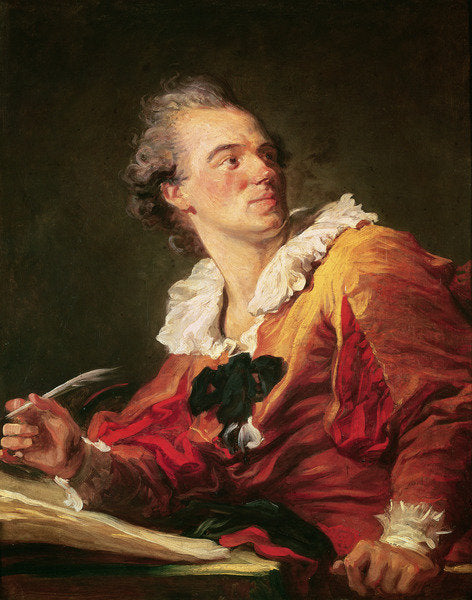Detail of Inspiration by Jean-Honore Fragonard