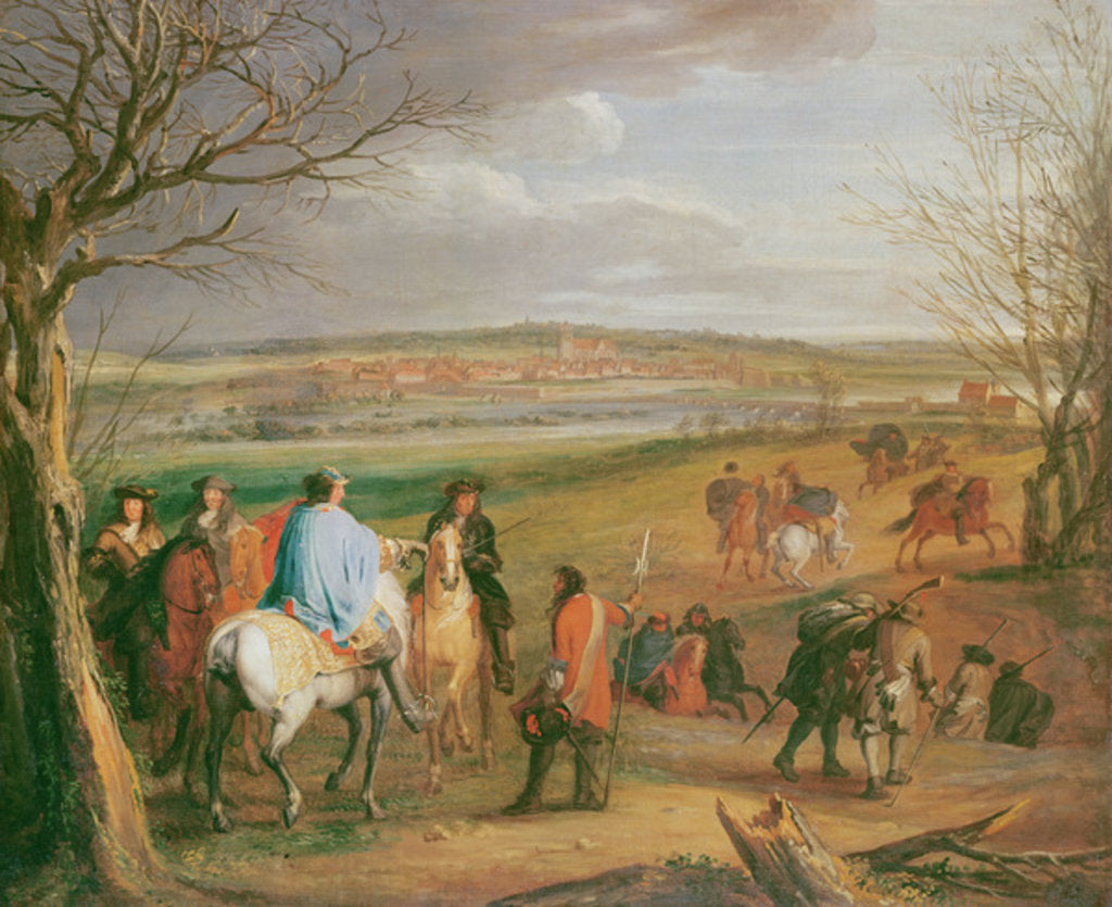 Detail of Louis XIV, King of France and of Navarre, before the Town of Dôle by Charles Le Brun