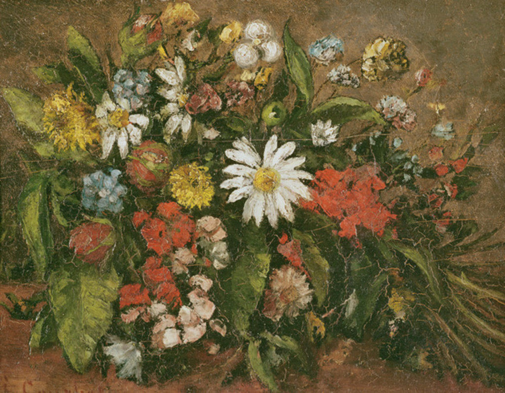 Detail of Flowers, 1871 by Gustave Courbet