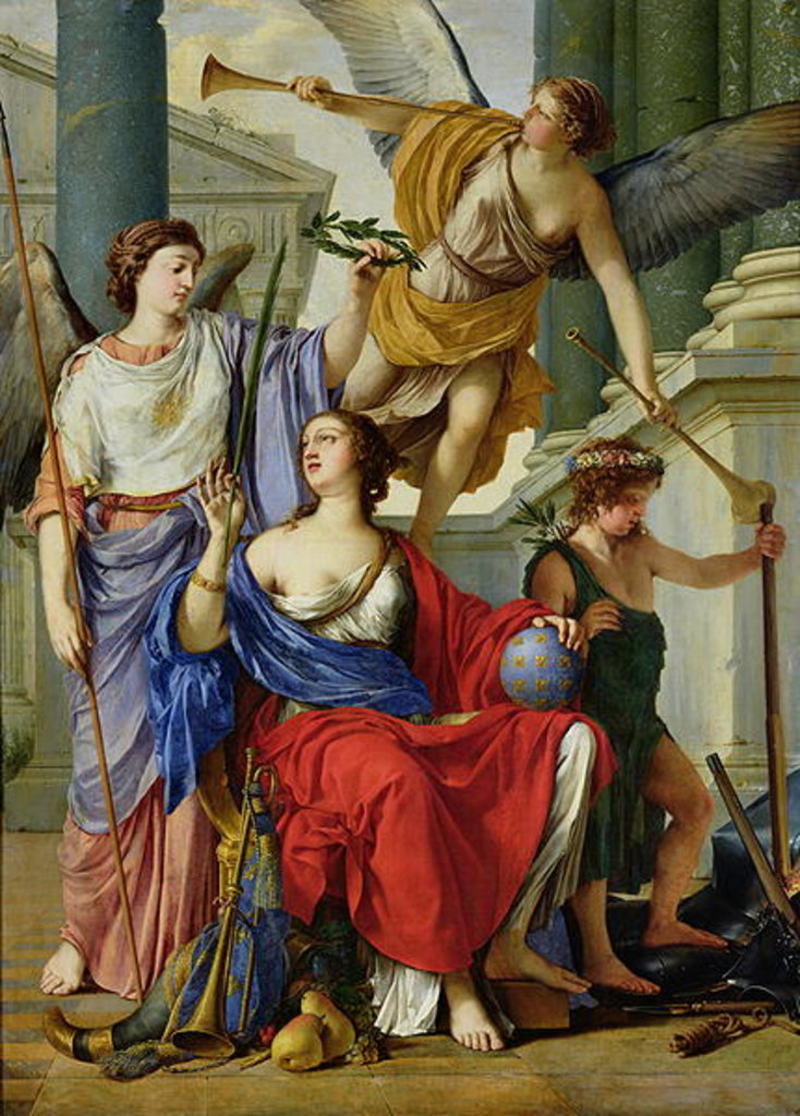 Detail of Allegory of the Regency of Anne of Austria 1648 by Laurent de La Hire or La Hyre