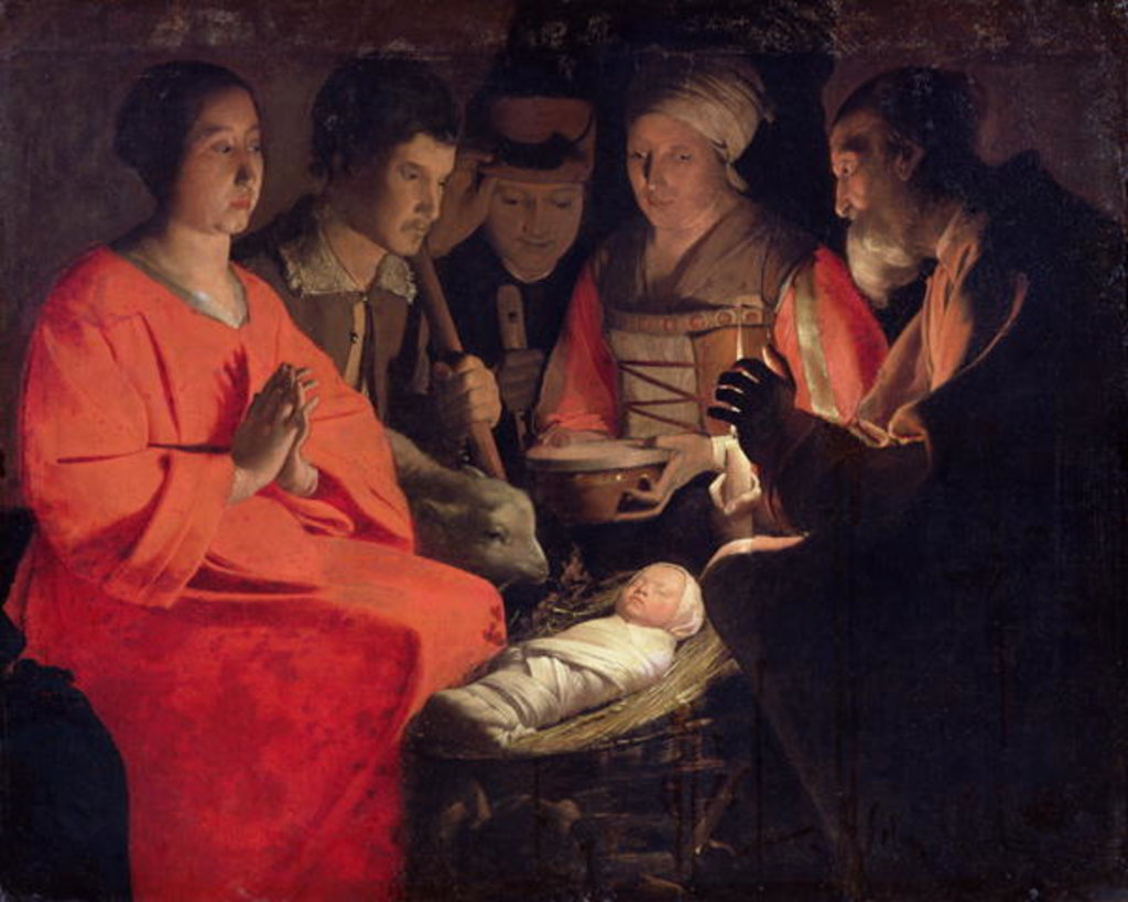 Detail of Adoration of the Shepherds by Georges de la Tour