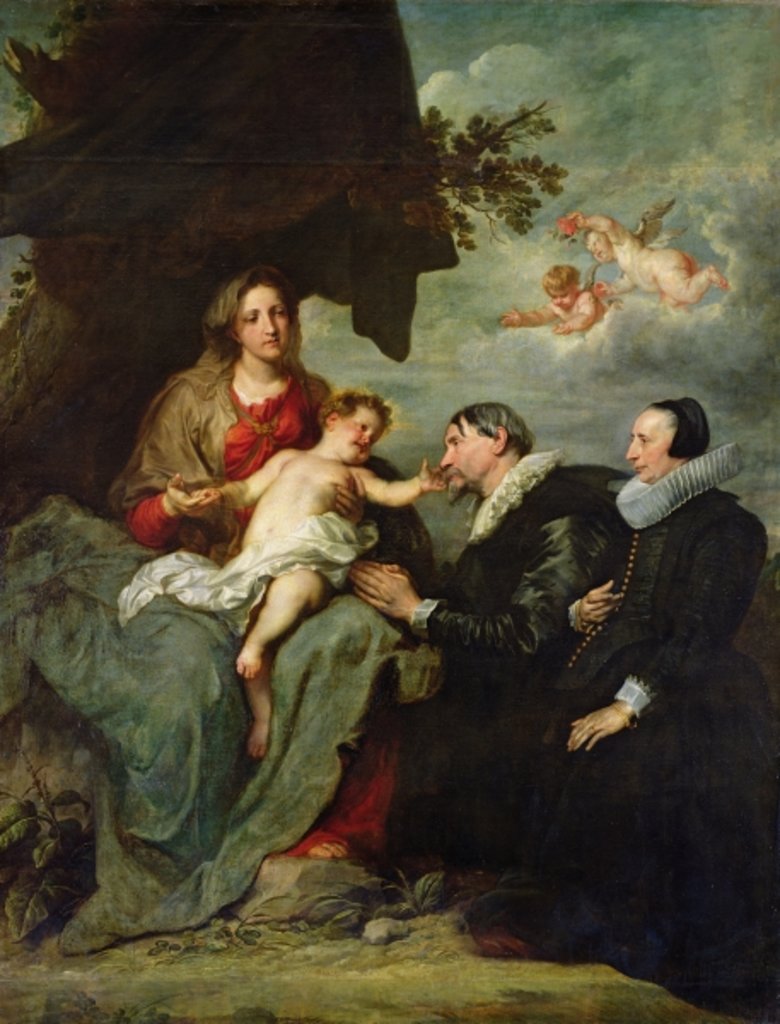 Detail of Madonna and Child with Donors by Anthony van Dyck