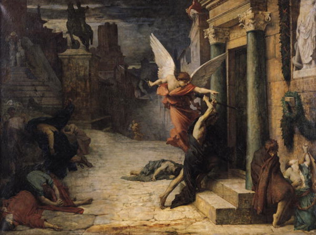 Detail of The Plague in Rome, 1869 by Jules Elie Delaunay