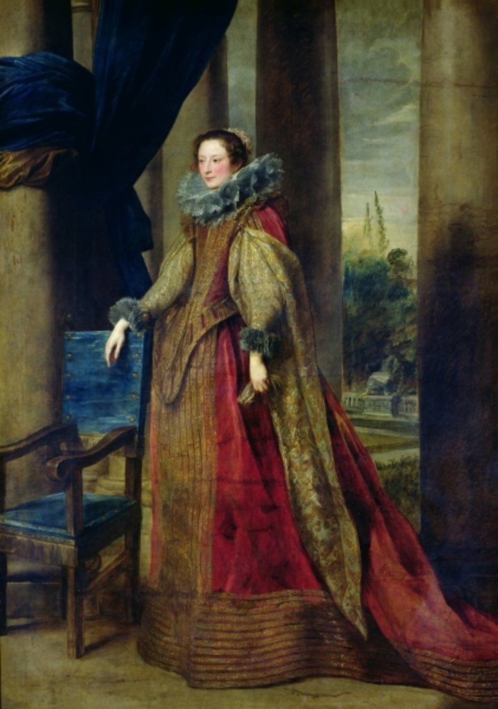 Detail of Portrait of a Lady, presumed to be the Marquise Geromina Spinola-Doria de Genes by Anthony van Dyck