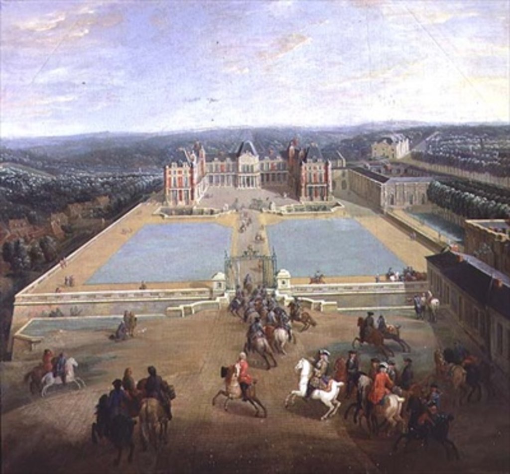 Detail of The Chateau de Meudon from the side of the avenue, 1722 by Pierre-Denis Martin