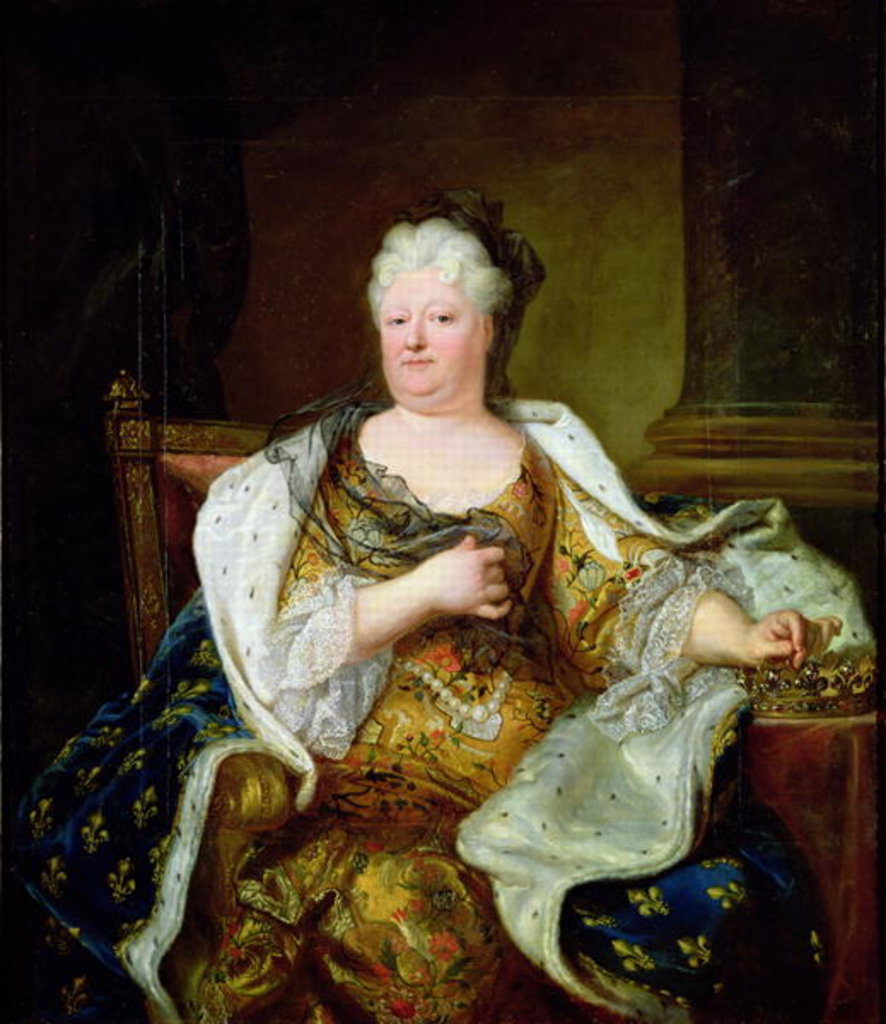 Detail of Portrait of Elizabeth Charlotte of Bavaria, Duchess of Orleans by Hyacinthe Rigaud