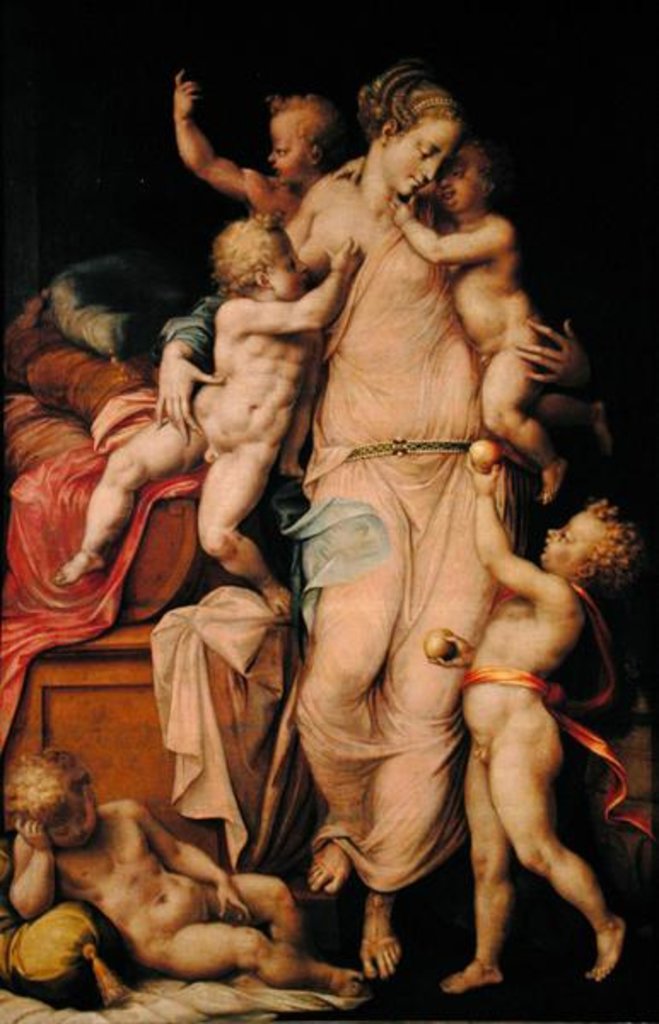 Detail of Charity by Fontainebleau School