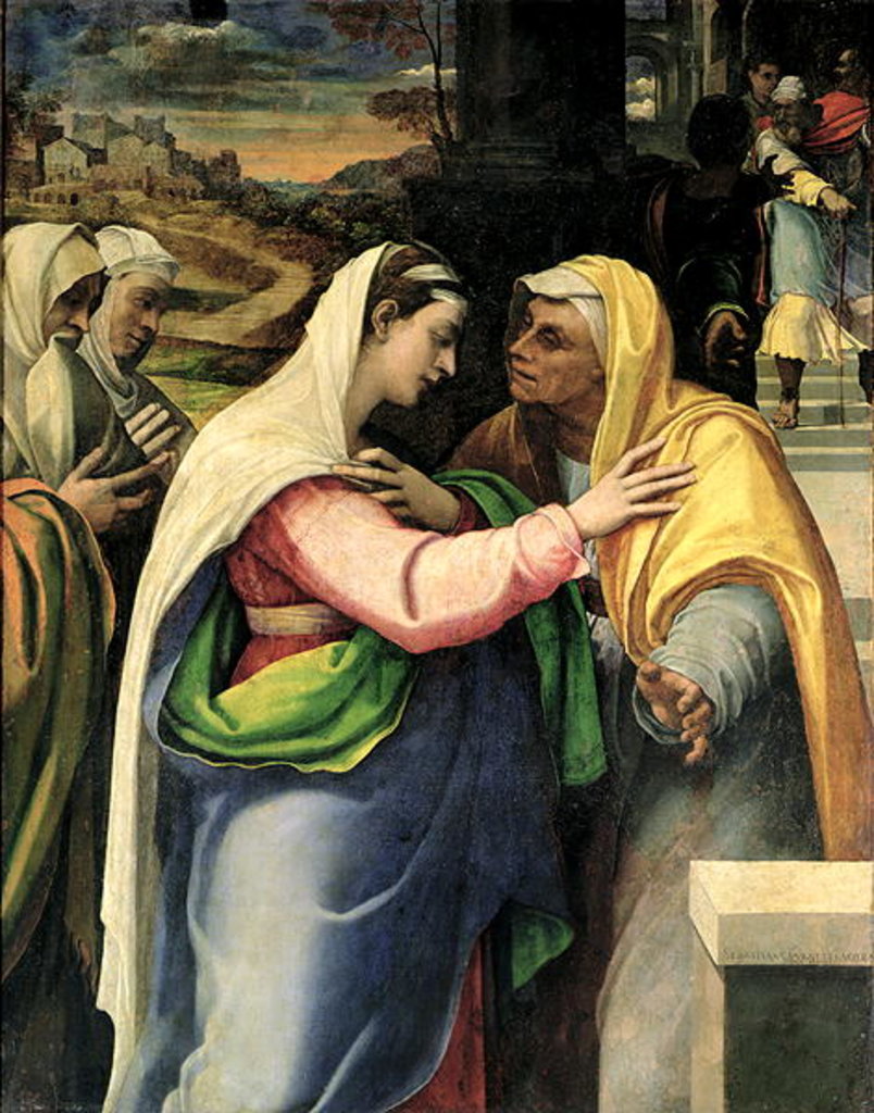 Detail of The Visitation, 1519 by Sebastiano del Piombo