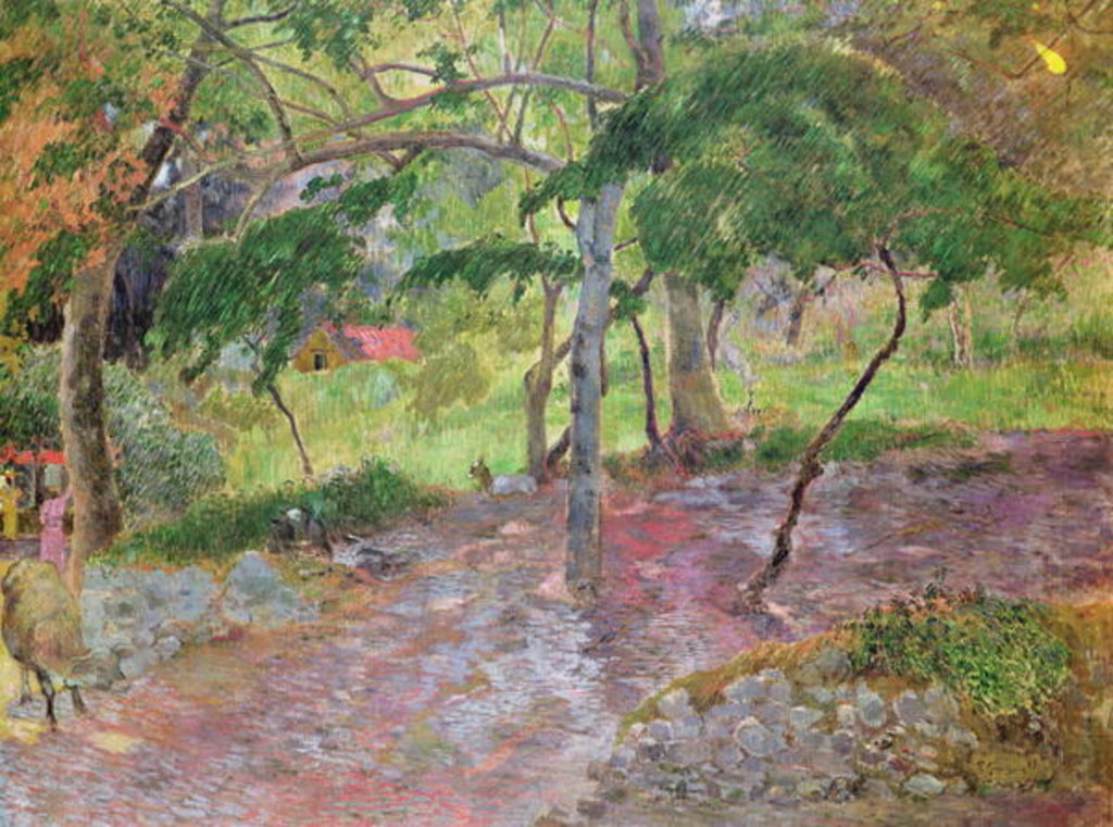 Detail of Tropical Landscape, Martinique, 1887 by Paul Gauguin