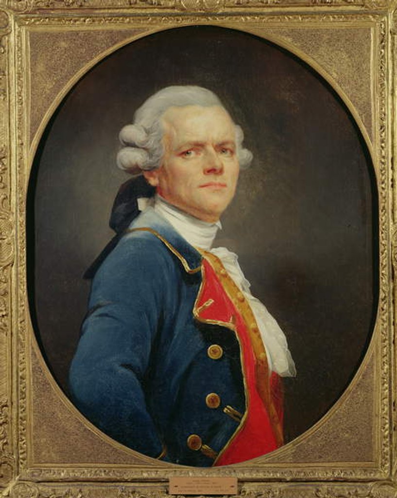 Detail of Self Portrait as a Naval Officer by Joseph Ducreux
