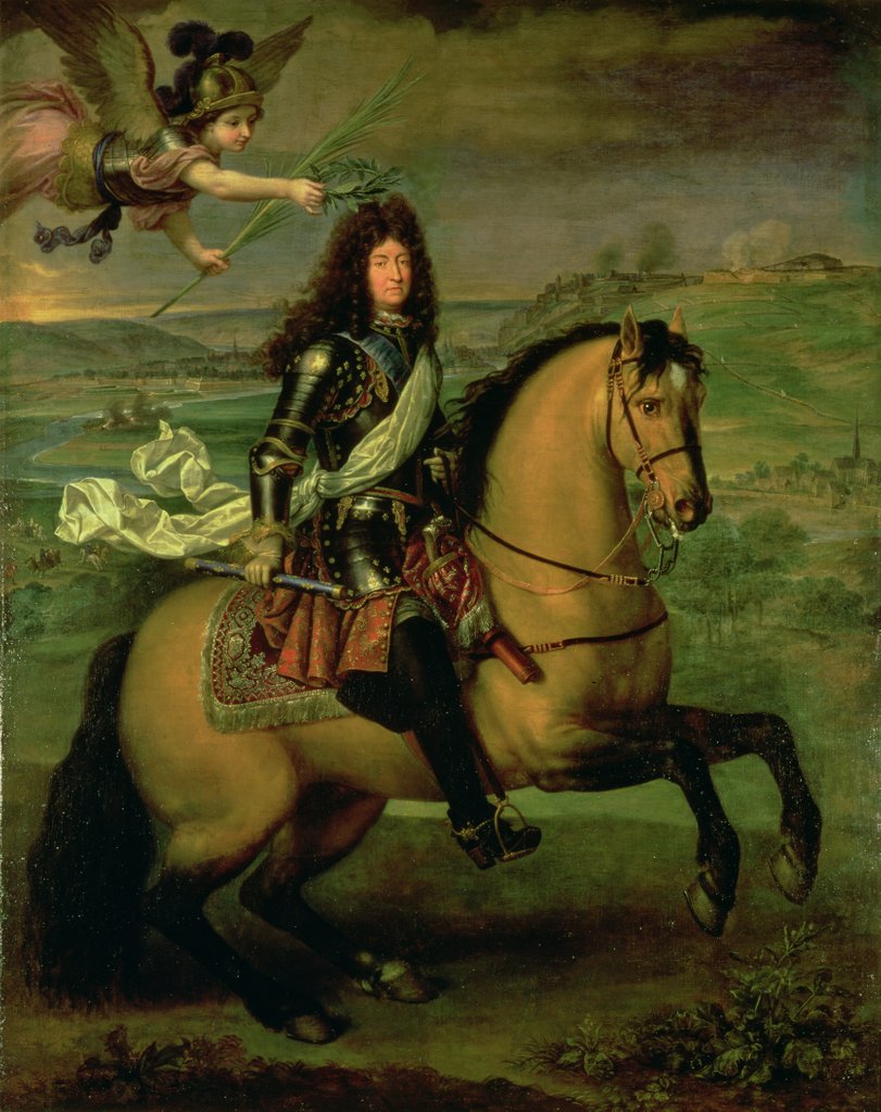 Detail of Equestrian Portrait of Louis XIV Crowned by Victory, c.1692 by Pierre Mignard