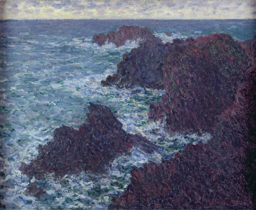 Detail of The Rocks at Belle-Ile, the Wild Coast, 1886 by Claude Monet