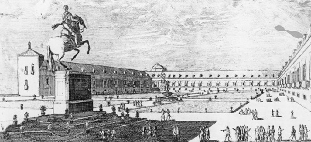 Detail of Facade and Entrance to the Buen Retiro Palace, Madrid by Louis Meunier