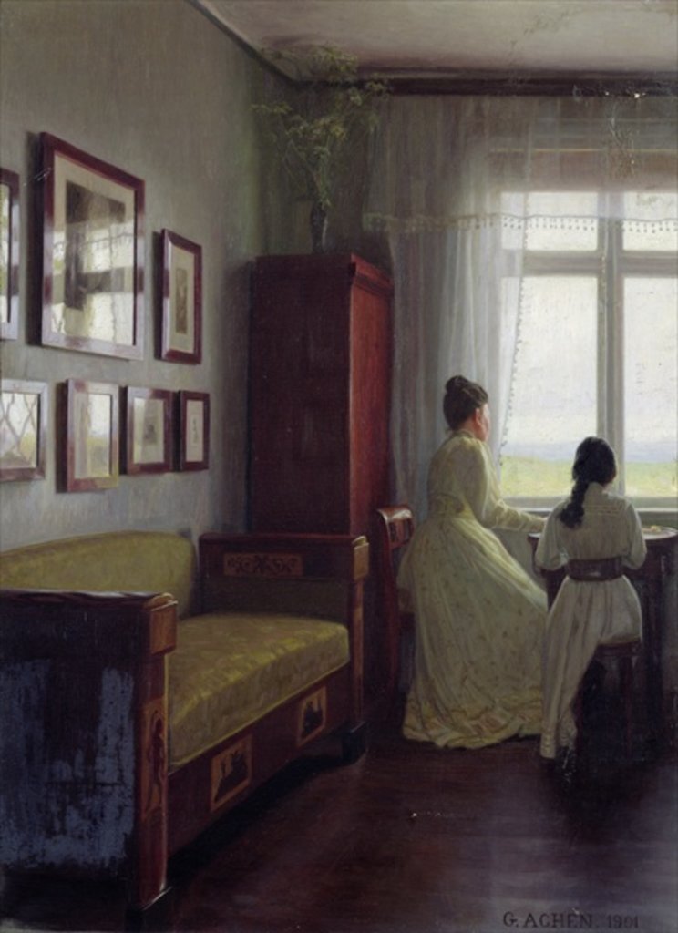 Detail of Interior, 1901 by Georg Nicolai Achen