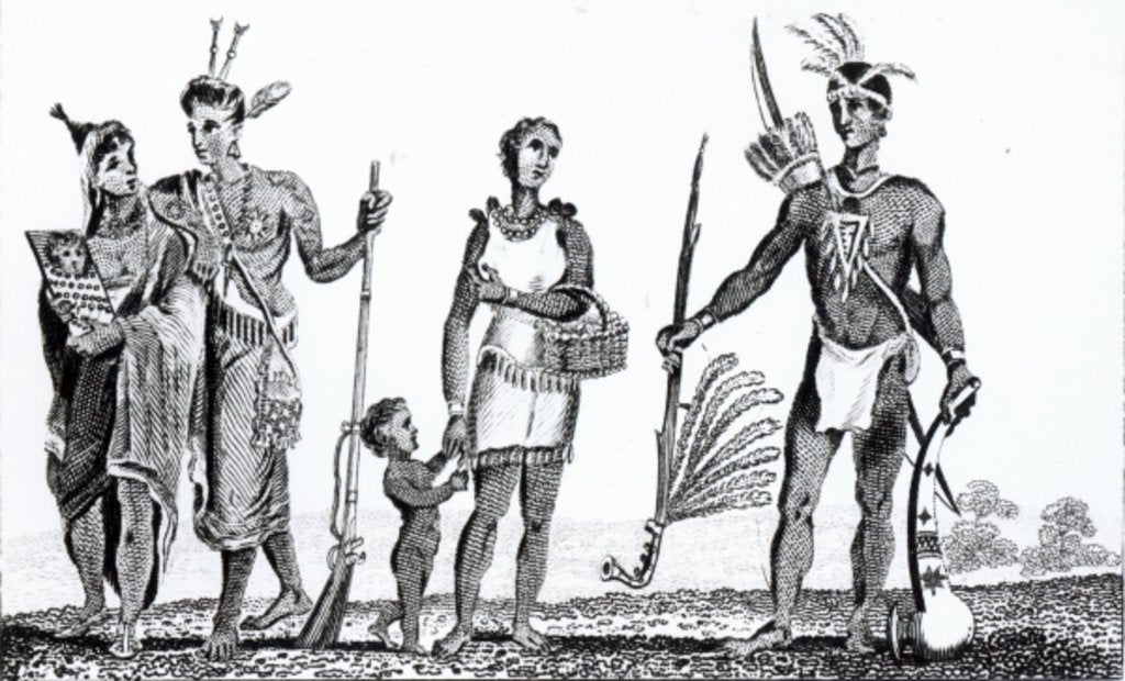 Detail of North American Indians, pub. by Richard Phillips, 1806 by American School