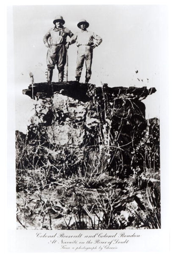 Detail of Colonel Roosevelt and Colonel Rondon at Navaite on the River of Doubt by Anonymous