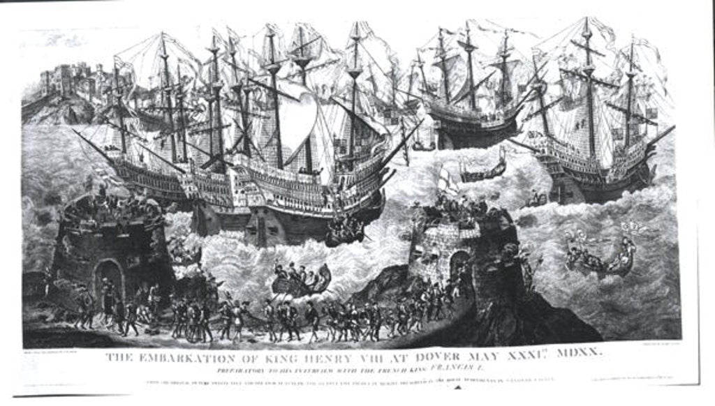 Detail of The Embarkation of Henry VIII at Dover, May 31st 1520, c 1781 by Samuel Hieronymous Grimm