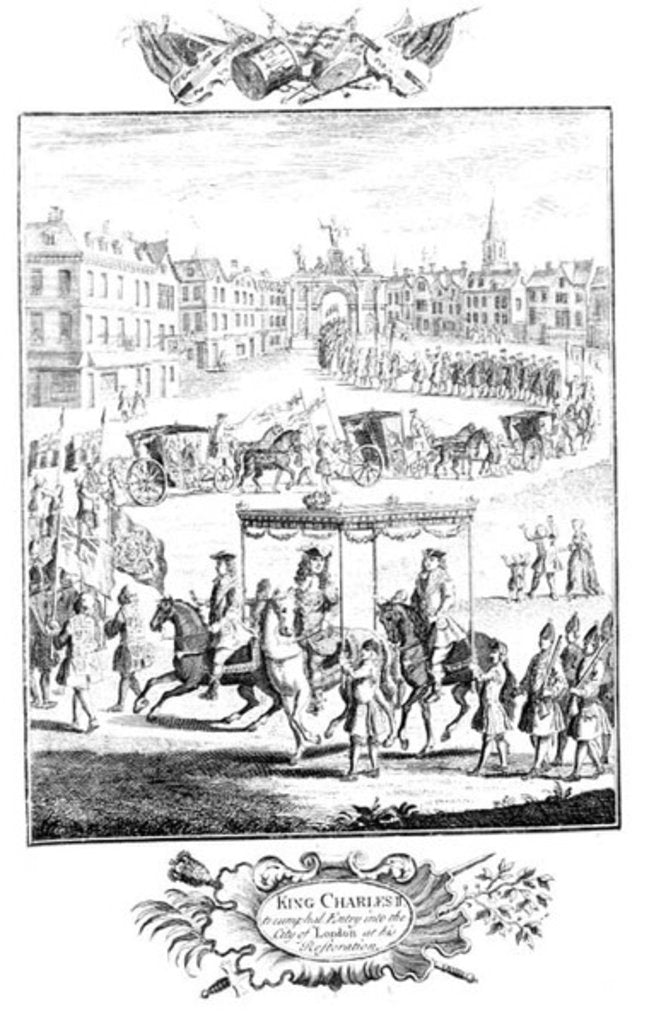 Detail of King Charles II: Triumphal Entry into the City of London at his Restoration, May 1660 by English School