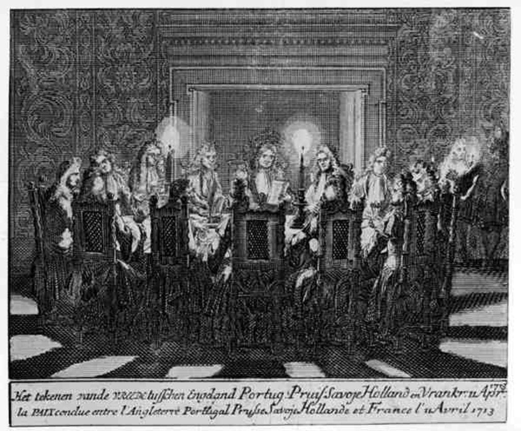 Detail of The Signing of the Treaty of Utrecht on 11th April 1713 by Dutch School