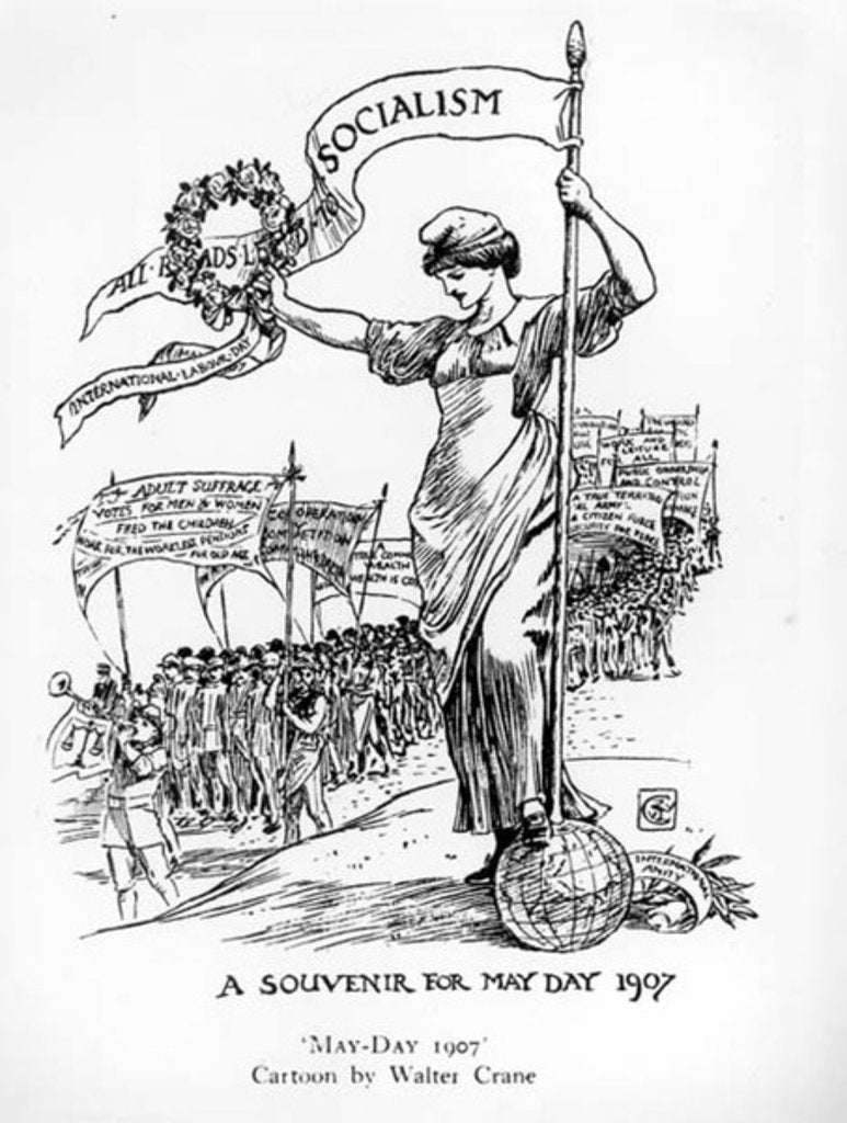 Detail of May Day, 1907 by Walter Crane