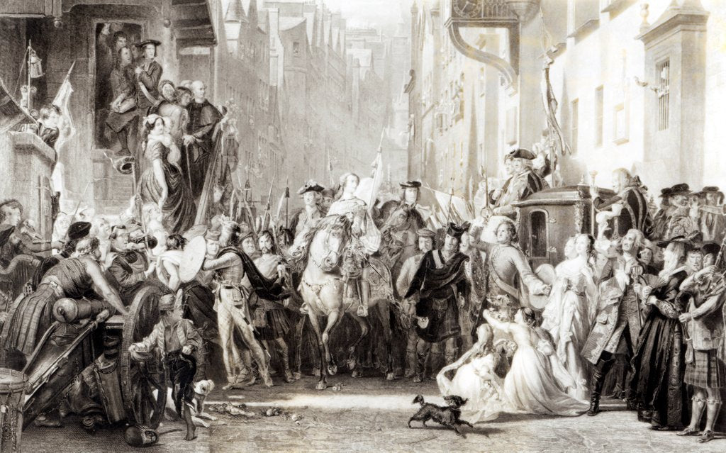 Detail of Prince Charles Edward and the Highlanders Entering Edinburgh after the Battle of Preston, 21st September 1745 by Thomas Duncan