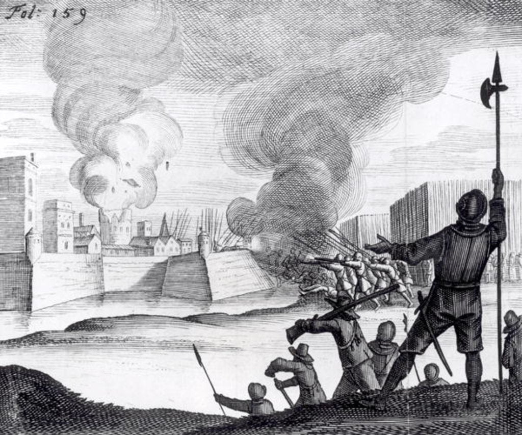 Detail of Oliver Cromwell Besieges the Drogheda in 1649-50 by English School